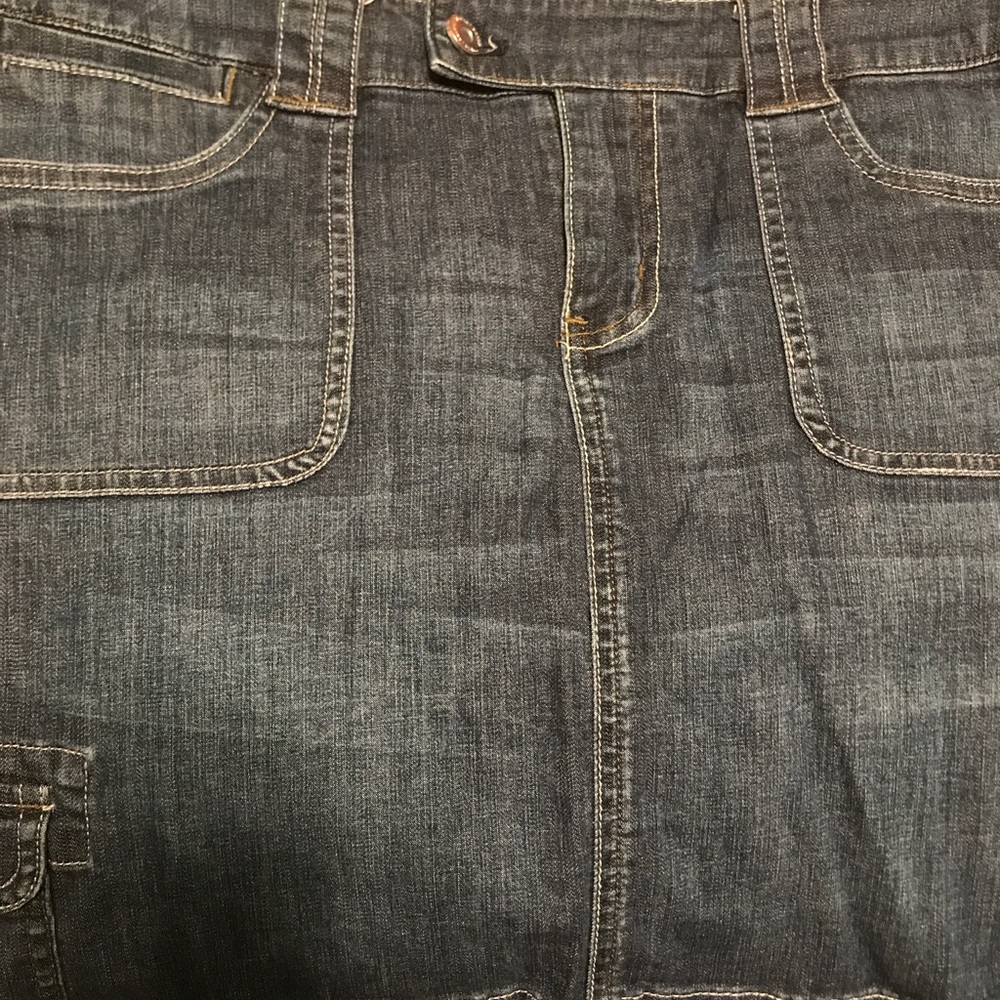 White House Black Market Denim Cargo skirt
